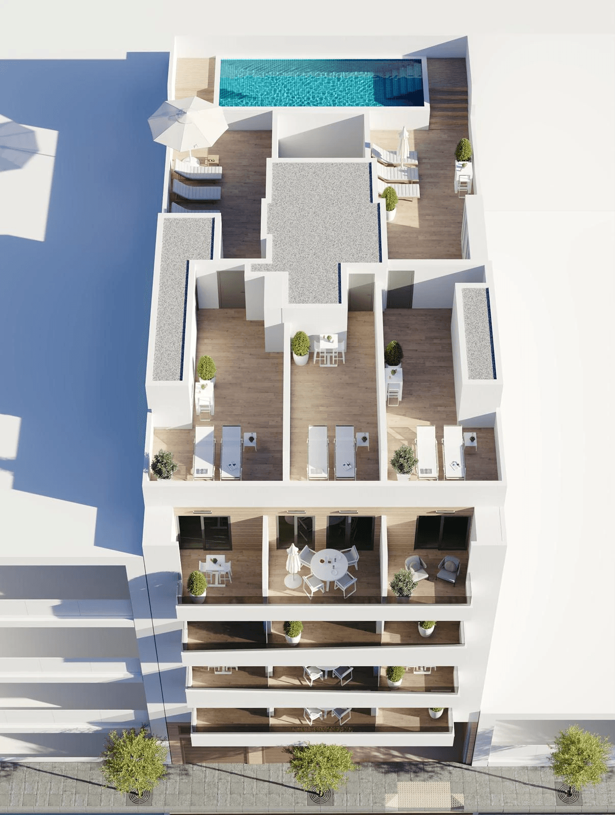 Apartamento moderno en venta con terraza en Torrevieja Centro