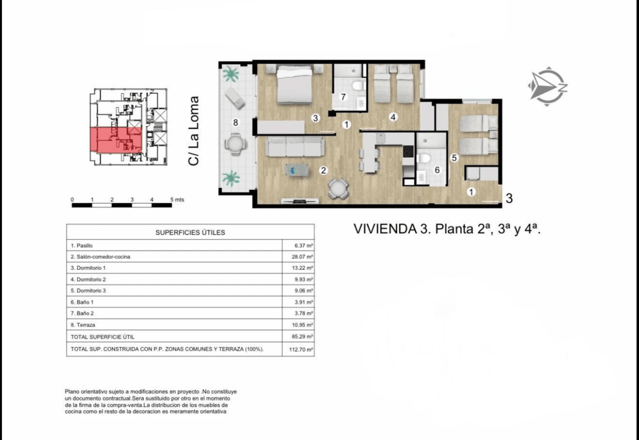 Apartamento en venta de 3 dormitorios en Playa del Cura, Torrevieja