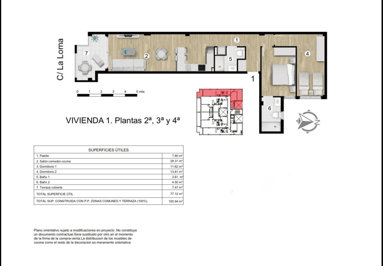 Apartamento en venta de 2 dormitorios en Playa del Cura, Torrevieja
